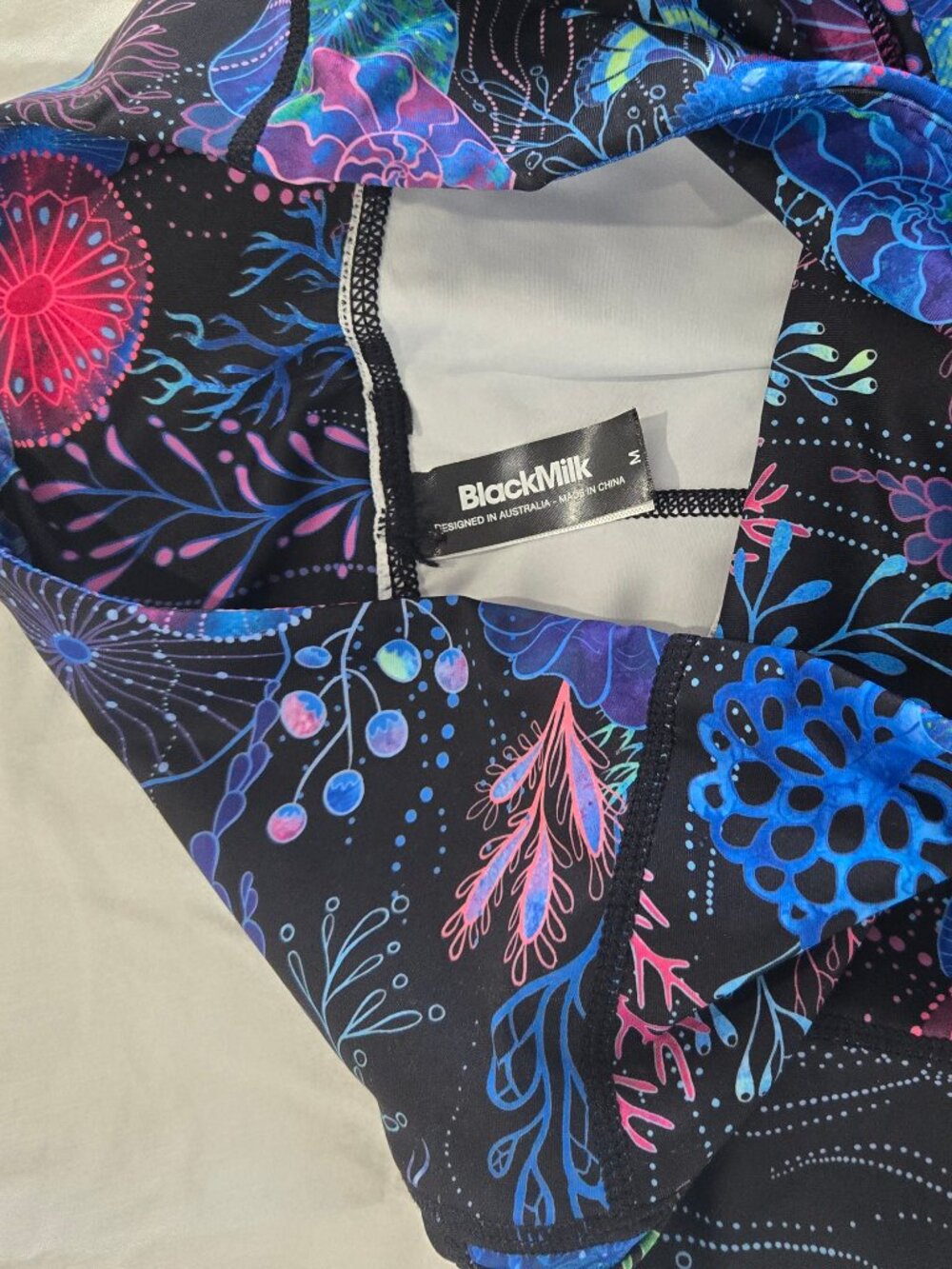 Blackmilk Museum Floral Coral High Waist Ninja Workout Leggings Medium M - Picture 10 of 12